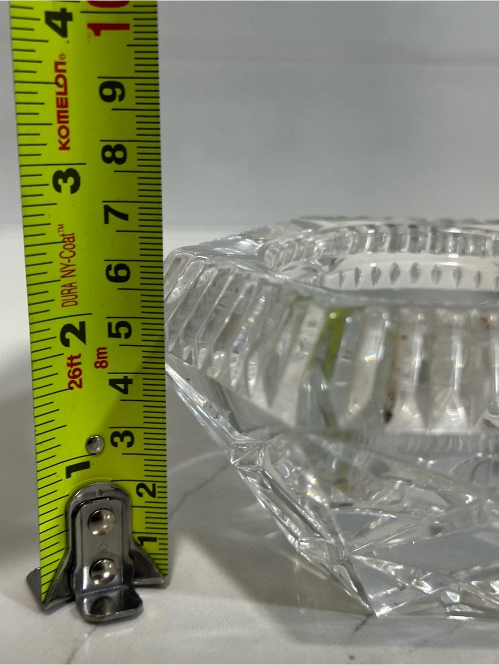Vintage CRISTAL D’ARQUES 24% LEAD CRYSTAL HEXAGONAL VOTIVE CANDLE HOLDER FRANCE
